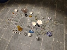 Lotto vetreria varia bicchieri cristalli plastica vasetti termos piatti vasi ecc