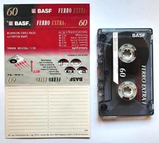 Mc Basf Ferro Extra I 60 Musicassetta Vintage Compact Audio Cassette Usata D