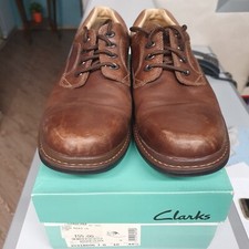 SCARPE CLARKS UOMO PELLE GORETEX MARRONE 44,5 ORIGINALI CON SCATOLA - RIBASSO!