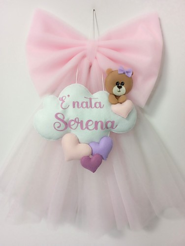 Fiocco nascita coccarda bimba - nascita,
