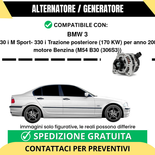 Alternatore bmw 330i - alternatore, 170