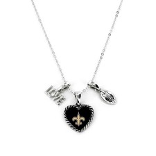 New Orleans Saints - Collana - a forma di plettro per chitarra - Charms - con licenza - Nuova in confezione