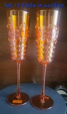 Set 12 Flute MILANO BACI Spumante, Champagne in Acrilico 