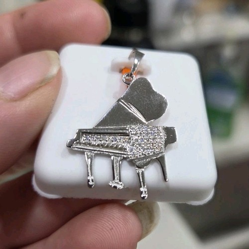 Ciondolo pianoforte argento - pianoforte, in