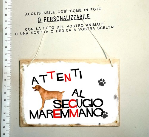 Targa attenti cane - targa,