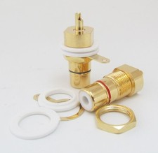 20 x CMC Rame Placcato Oro RCA Femmina Phono Jack Montaggio Pannello Connettore Telaio