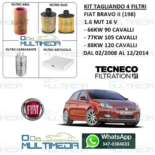Tagliando filtri fiat bravo - fiat,