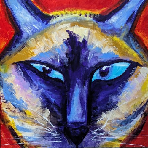 Quadro gatto siamese - , originale