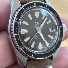 Technos Sky Diver 25 Jewels automatico 10744 vintage anni 60 + cinturino nuovo
