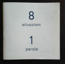 MIRELLA BENTIVOGLIO 8 SITUAZIONI 1 PAROLA TRAFFICO DE LUCA 1971 LIBRO D'ARTISTA