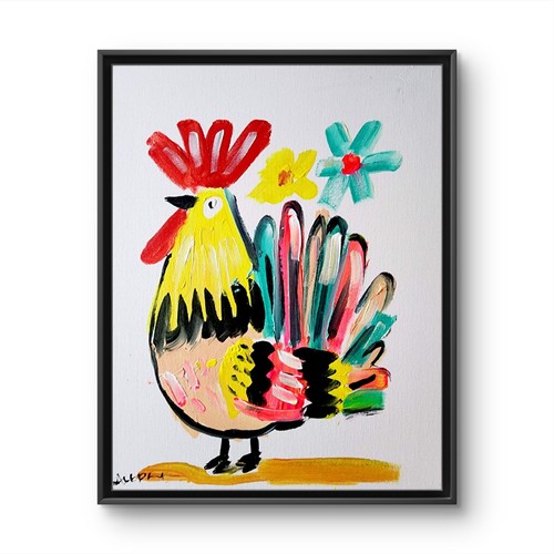Quadro pollo astratto - pollo,