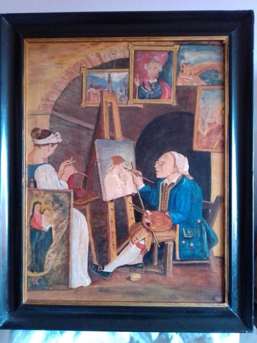 Dipinto olio tela - olio, artista