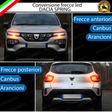 CONVERSIONE FRECCE LED DACIA SPRING ANTERIORE POSTERIORE CANBUS ARANCIONE