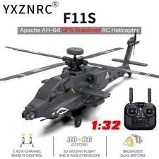 YUXIANG F11-S Elicottero RC AH-64D Apache 9CH 2.4G 6 Assi 3D GPS Posizionamento RTF