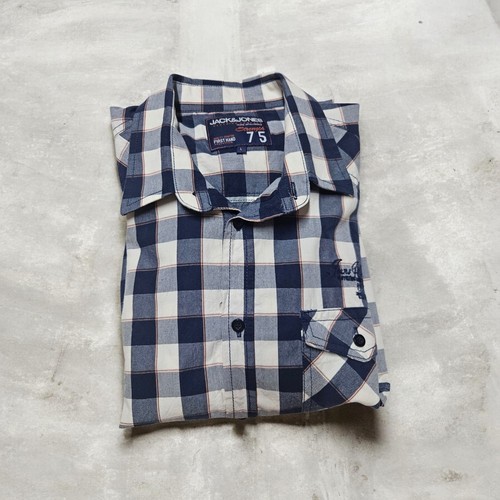 Camicia quadri bianca blu - quadri,