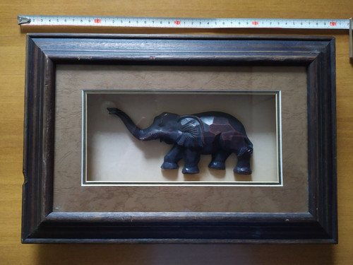 Scultura legno elefante - in,
