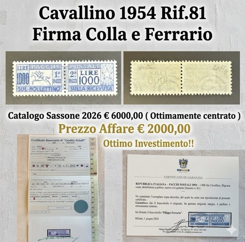 Cavallino 1954 1000 lire - 1000,