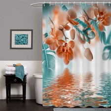 Floral Shower Curtain, Teal