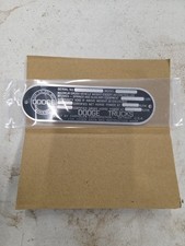 Dodge WC G502 Data plate