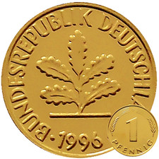 1 Pfennig 1996 portafortuna