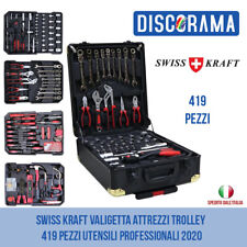 SWISS KRAFT VALIGETTA ATTREZZI TROLLEY 419 PEZZI UTENSILI PROFESSIONALI 2020 