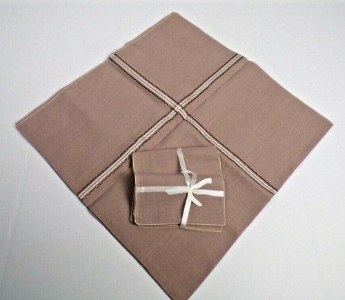 Vtg brown unbranded linen - vtg,