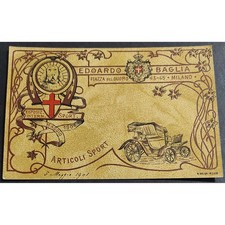 Cartolina Pubblicitaria Esposizione Int. Sport Edoardo Baglia Articoli Sport