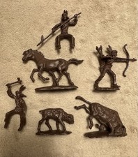 Vintage Soldatini Atlantic West 1/32 Caccia Al Bisonte 6 Pz. Indiani 1206