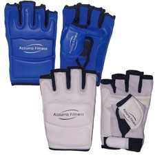 Azzurra Fitness Guanti Karate Pelle Guantini con Imbottitura Fit Boxe Palestra