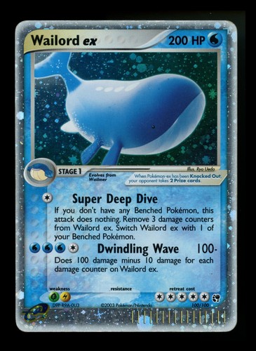 Wailord 100 ex - ex, 100/100