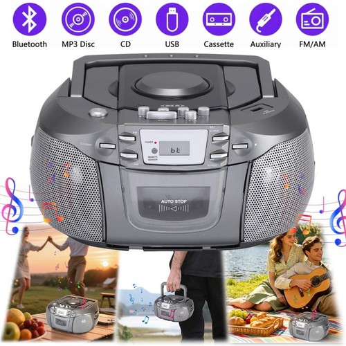 Argento portatile boombox - cd,