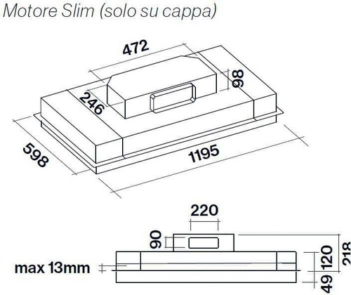 Falmec motore slim 800 h - motore,