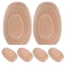  6 pezzi di uova di legno non verniciate fai da te uova dipinte a mano uova