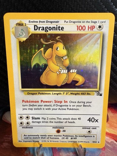 Pokemon 1999 fossil - pokemon, dragonite