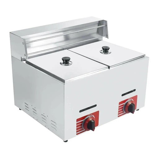 Friggitrice gas doppia - friggitrice,