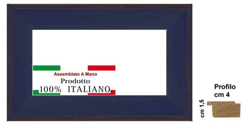 Cornice blu legno effetto - in,