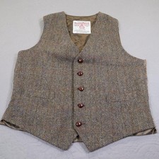 Harris tuta tweed gilet uomo