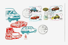 13865- Italia, FDC busta primo giorno 4/7/86 auto italiane. Autoveicoli, cars, F