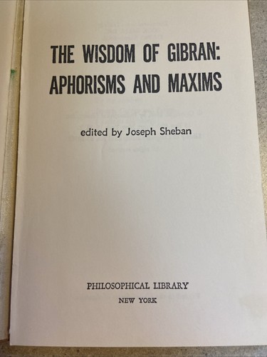 The wisdom gibran - wisdom, of
