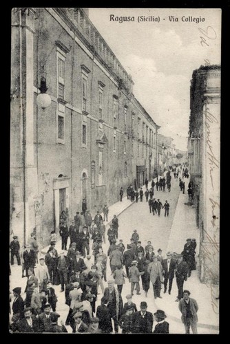 Cartolina ragusa via collegio - ragusa,