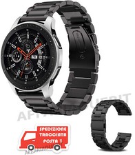 Cinturino acciaio inox Samsung Galaxy Watch 3 45mm Watch 2 46mm Gear S3 nero