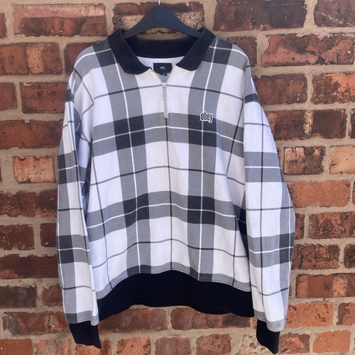 Felpa vintage obey quadri - felpa,