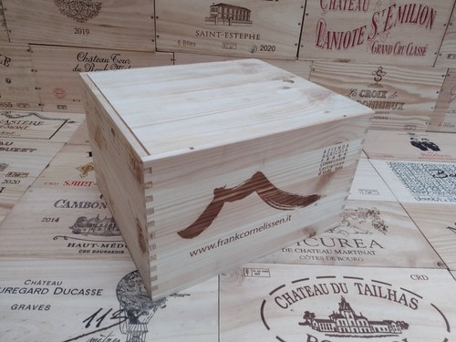 Cassetta porta vino legno - porta, in