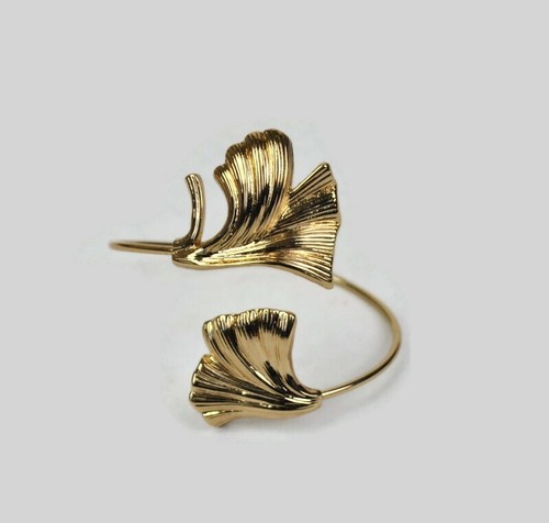 Bracciale foglia tono oro