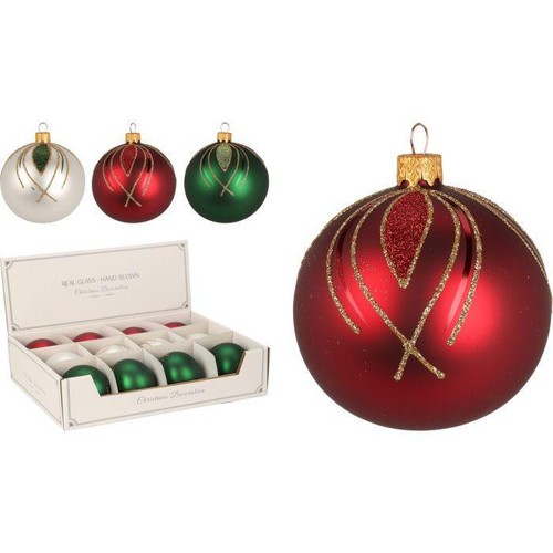 Palla natale vetro 80mm - palla,