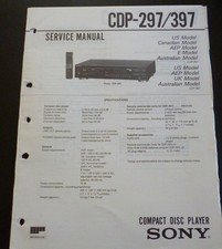  Manuale di servizio originale Sony CDP-297 / 397