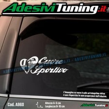 Adesivo Cuore Sportivo Alfa