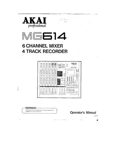 Akai mg614 manuale istruzioni - akai,