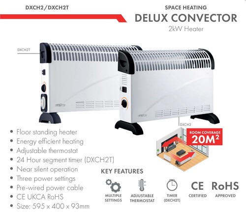 Delux termoconvettore 2kw con - termoconvettore, 2kw,