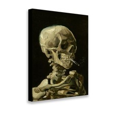 Riproduzione su Tela “Teschio con Sigaretta” di Vincent van Gogh |Q936| Quadro